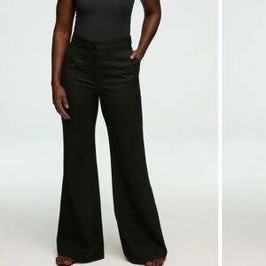 ARGENT Tailored Flare Trouser in Black Seasonless Wool Size 4